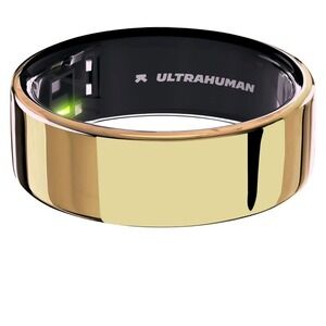 Ultrahuman Ring Air Smart Ring Gold Size 8 Sleep Fitness Tracker NEW